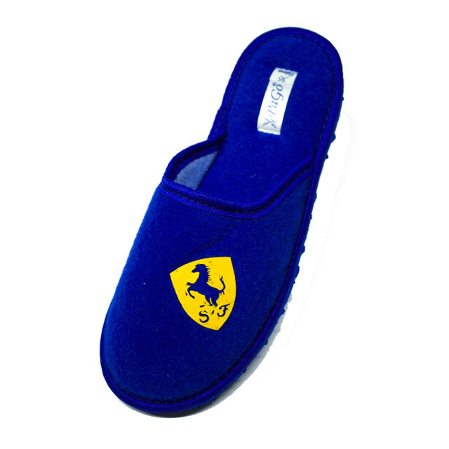 Хатні капці підліткові хлопчик домашні кімнатні PaGo "Жовтий Ferrari" Сині 39 Одесса - изображение 1