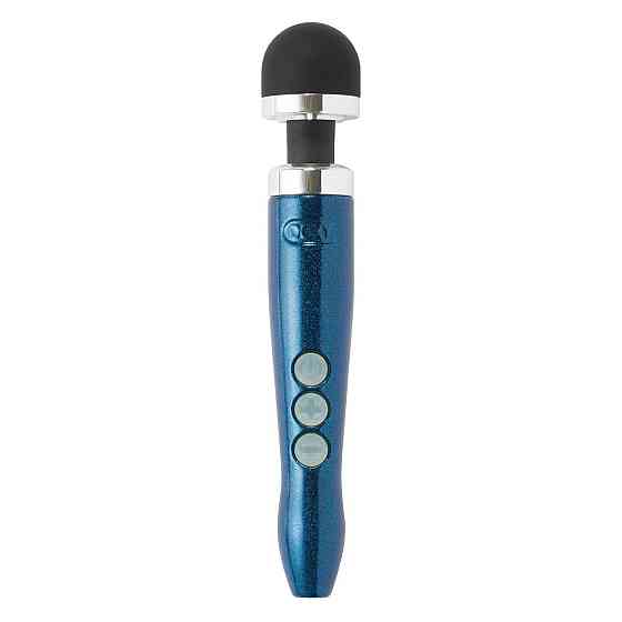 Вібромасажер DOXY Die Cast 3R - Blue Flame, дуже потужний, перезаряджуваний, металевий корпус Sex Aura Київ