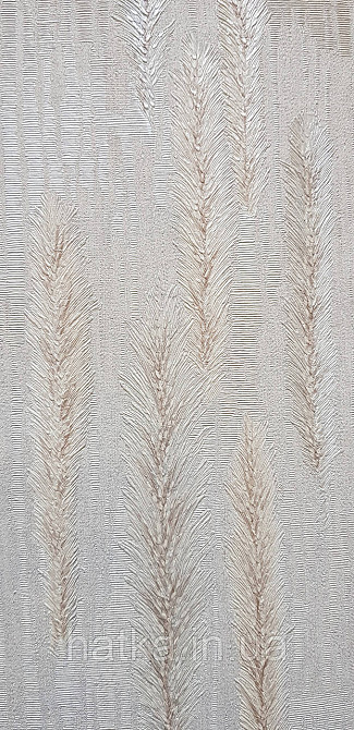 Обои винил на флизелине горячего тиснения DUKA Selective1.06х10 колоски листья стуктурные серебро золото на бе Киев - изображение 3