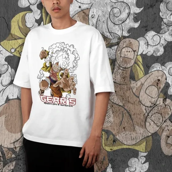 Футболка чоловіча з  принтом Ван Пис Niko Gear 5 Розмір 48 Anime0187 Дніпро