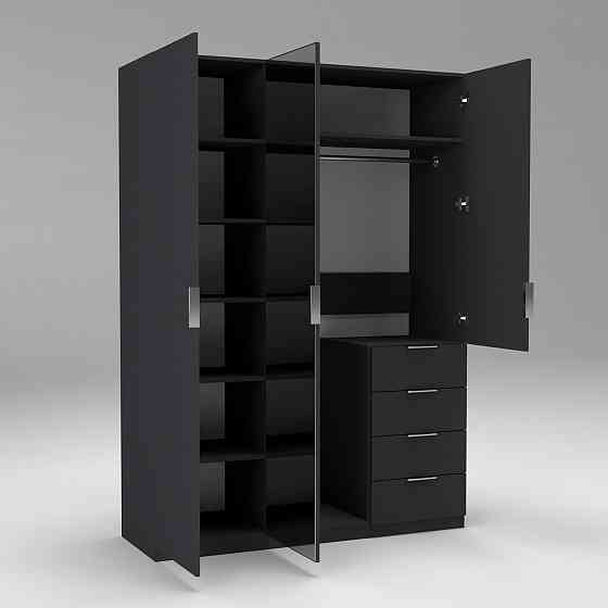 Шкаф Кристалл 2, Антрацит, 1500х520х2100 Львов