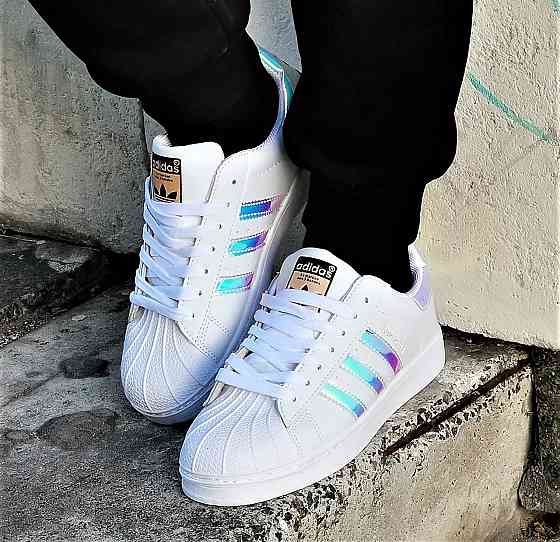 Кросівки Adidas Superstar Білі Адідас Суперстар Шкіряні (розміри: 36,37,38,39,40) — 29-1 Відео Огляд Дніпро