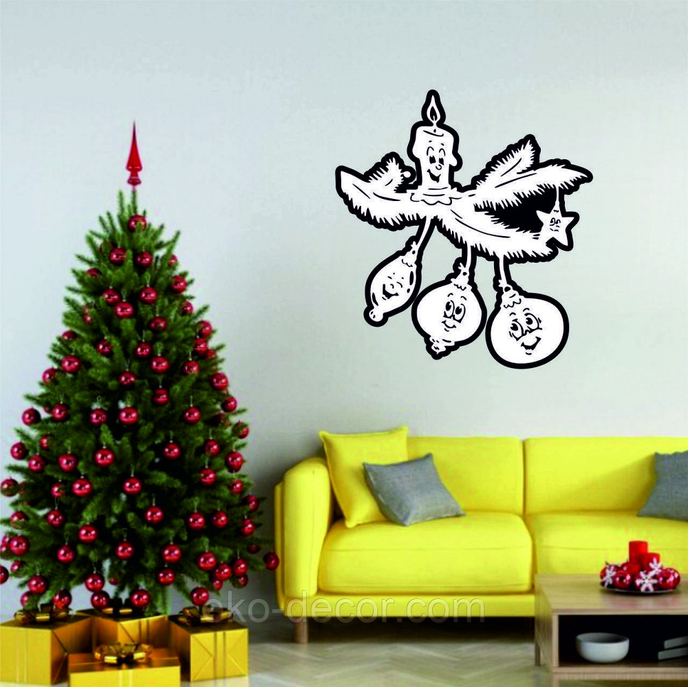 Декоративное настенное Панно «Новый год», Декор на стену 90*82 см Киев - изображение 1