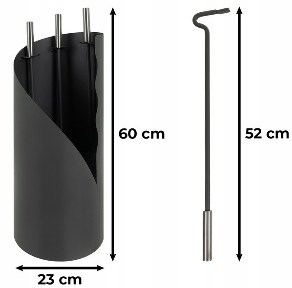 Набір камінних приналежностей 4в1 з підставкою в стилі лофт Kaminer (25970) Нововолинськ - фото 7