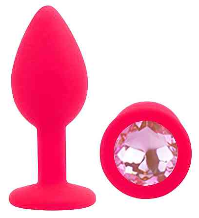 Силіконова анальна пробка EGZO - Silicone Pink Round Plug Pink, size S Sex Aura Київ