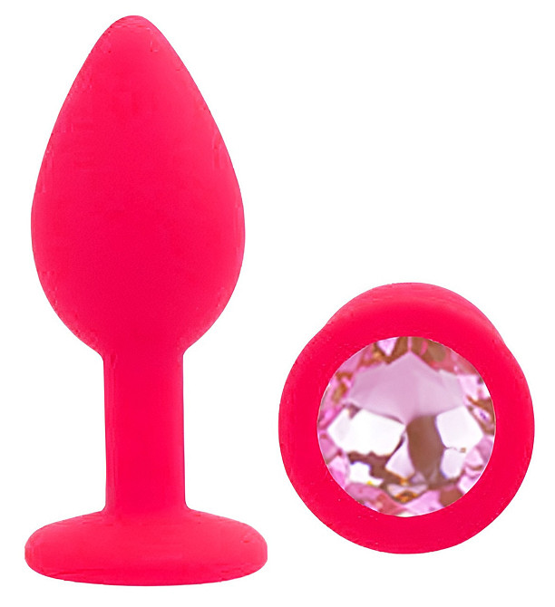 Силіконова анальна пробка EGZO - Silicone Pink Round Plug Pink, size S Sex Aura Київ - фото 2