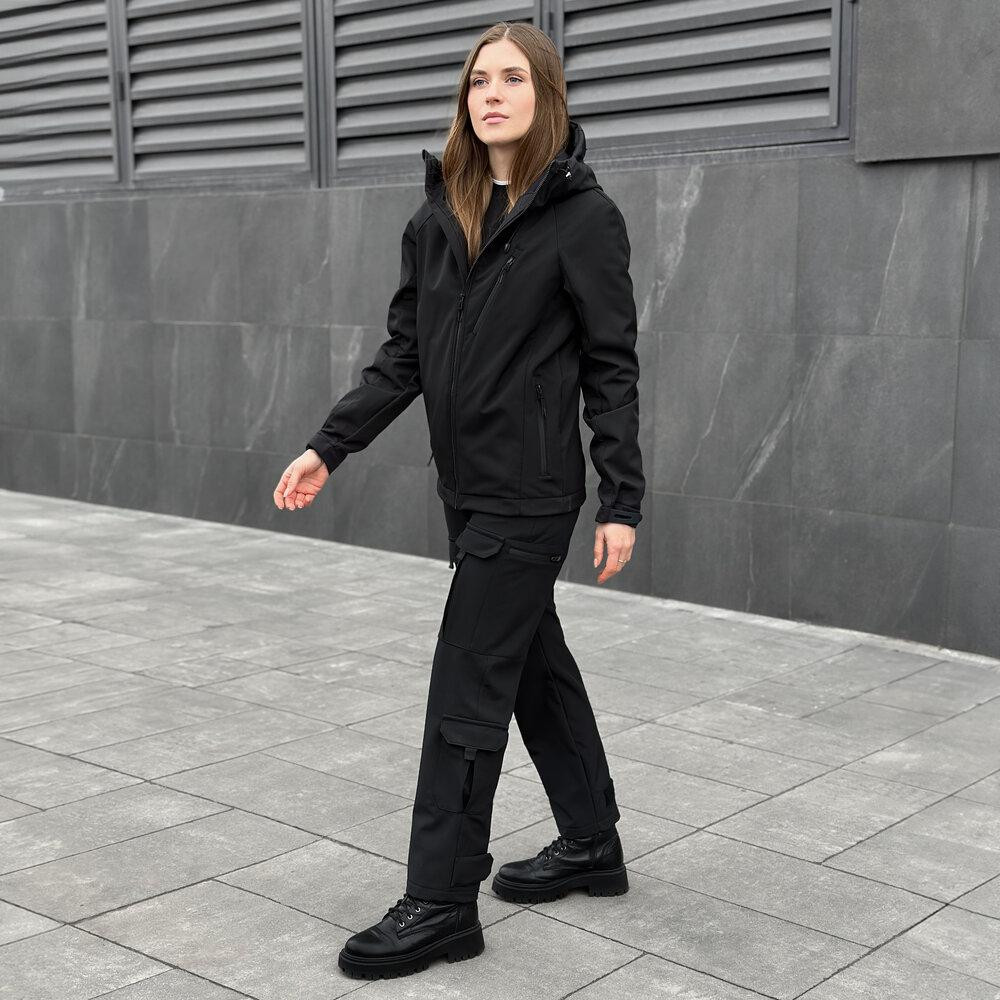 Тактическая черная демисезонная куртка для женщин Pobedov Matrix Женская Киев - изображение 8