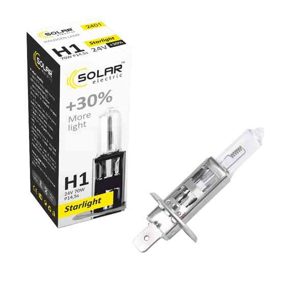 Галогеновая лампа Solar H1 24V 70W P14.5s Starlight +30% Львов