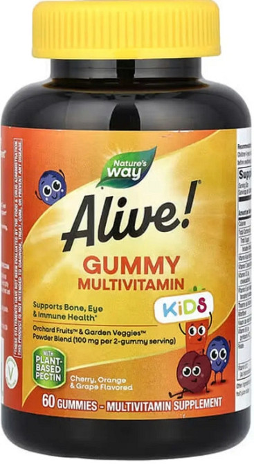 Мультивітаміни для дітей  Nature's Way, Alive! Multi-Vitamin for Children 60 жев конф фрукти Київ - фото 1