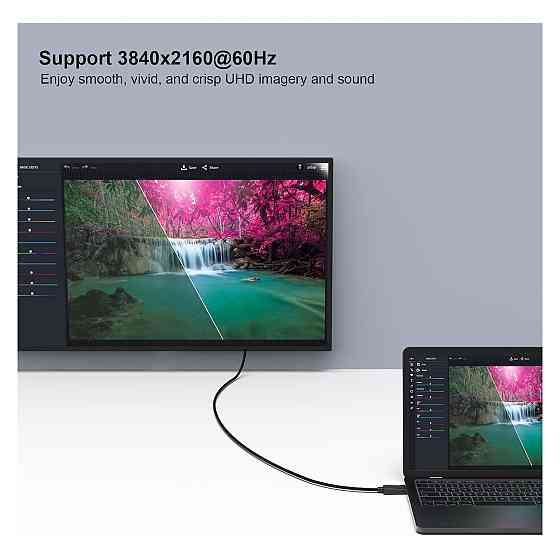 Кабель DisplayPort шнур BENFEI DP to DP 3 м 4K 60 Гц 2K 165 Гц чорний з фіксатором підтримка аудіо 7.1 Київ