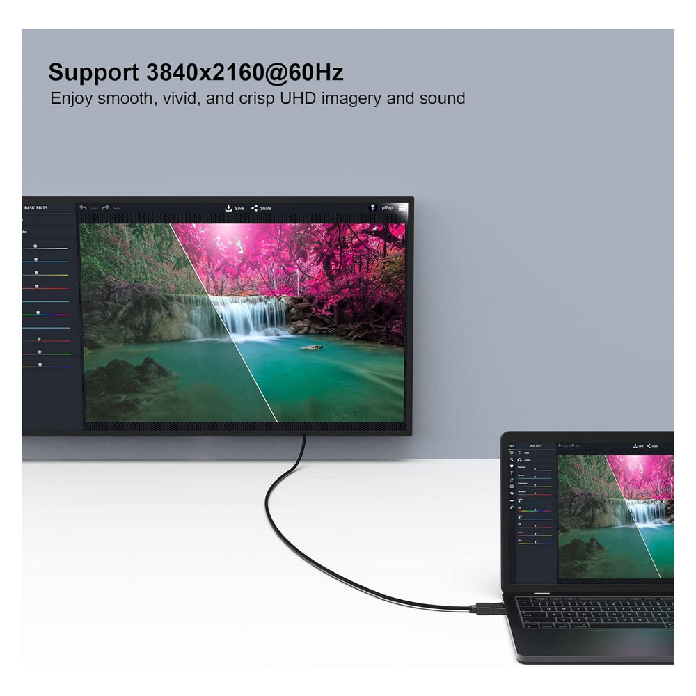 Кабель DisplayPort шнур BENFEI DP to DP 3 м 4K 60 Гц 2K 165 Гц черный с фиксацией поддержка аудио 7.1 Киев - изображение 3