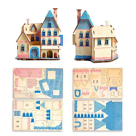 Дерев'яні 3D пазли . Тривимірний конструктор-головоломка 21 см * 16 см * 23 см Кам'янець-Подільський