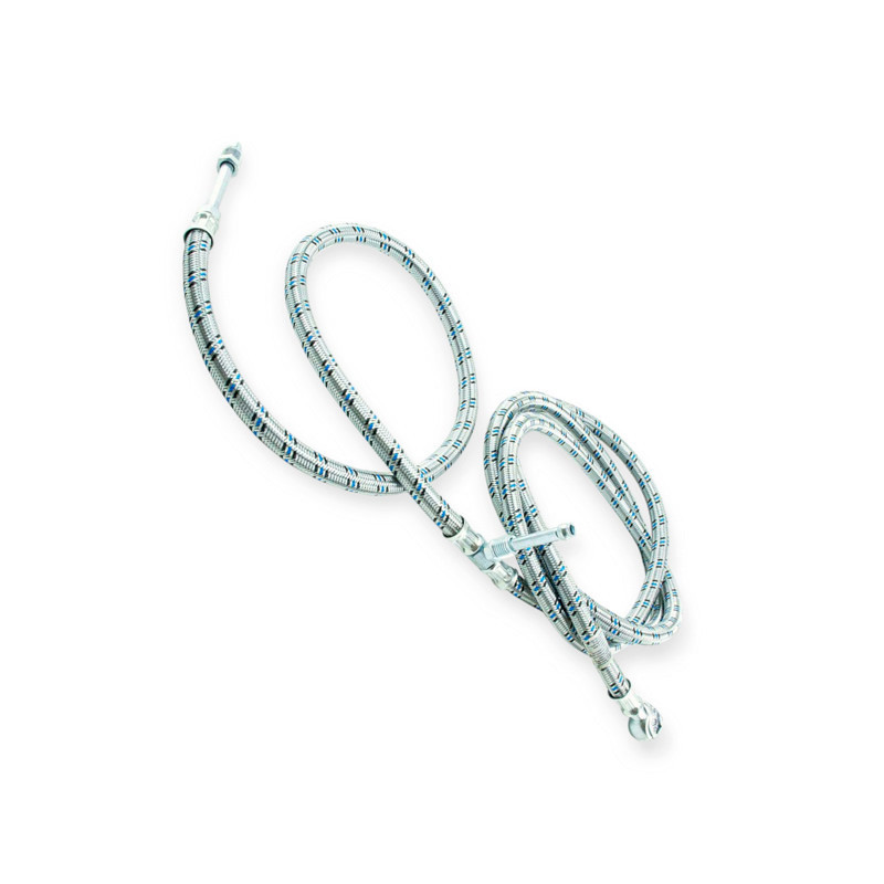 Паливопровід тиску 3 штуцери в мет. оплетці МТЗ L=2950мм (трійник бак) низького Мукачево - фото 1