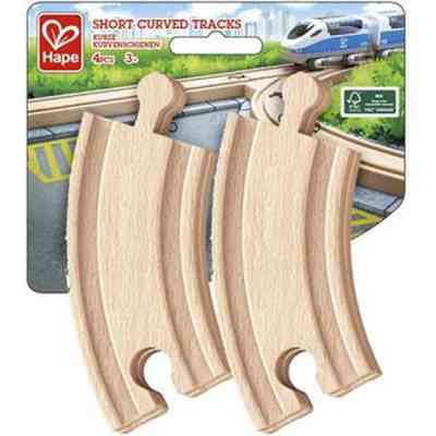 Залізниця Hape Набір для залізниці короткі вигнуті рейки 4 шт (E3776) Вінниця