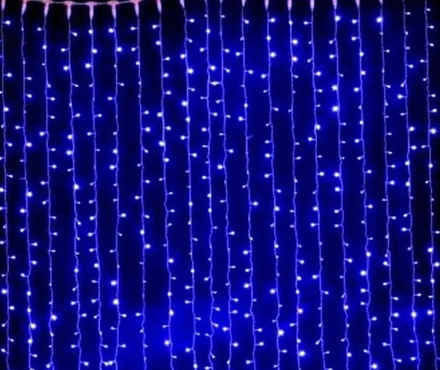 Светодиодная гирлянда Штора 3х3м 400 LED Синий Винница - изображение 6