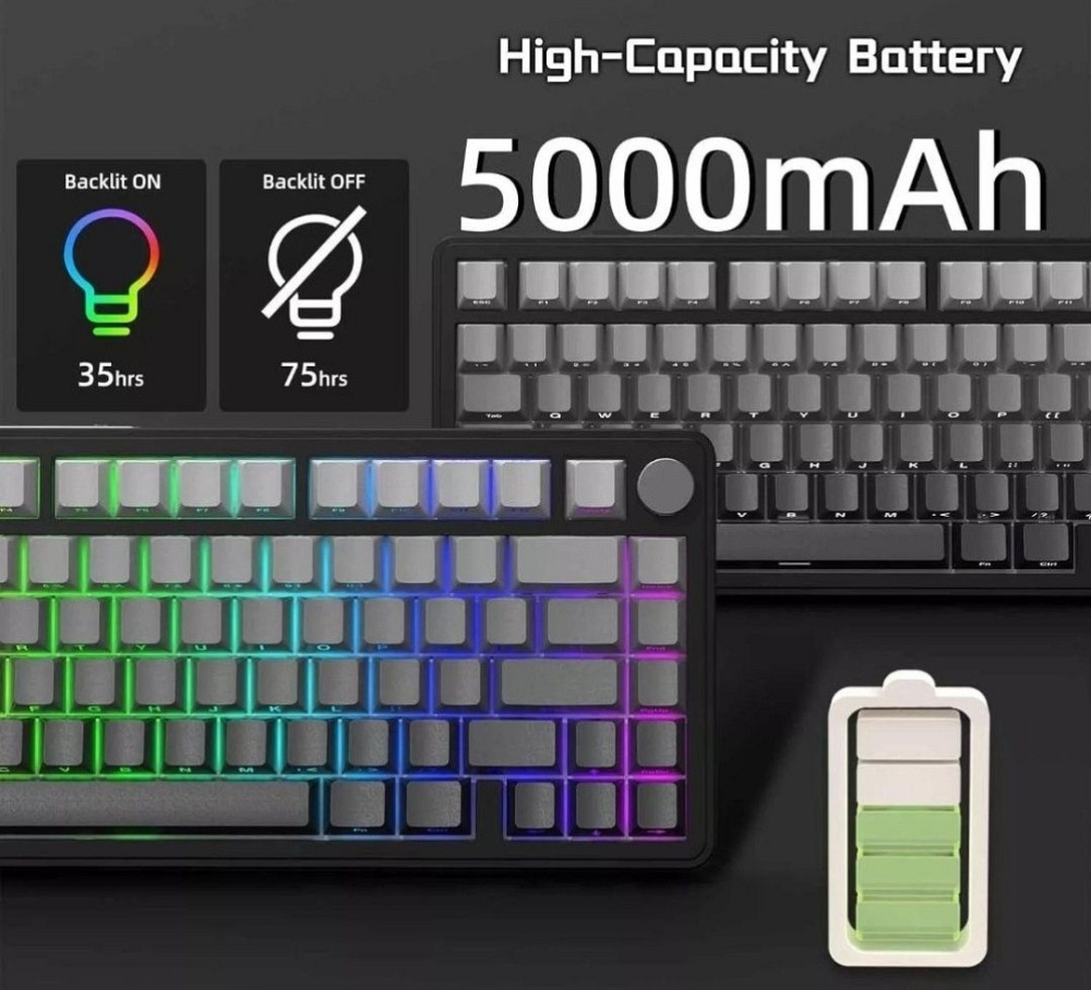 Механічна клавіатура Attack Shark X85 (Чорно-білий градієнт) Харків - фото 5