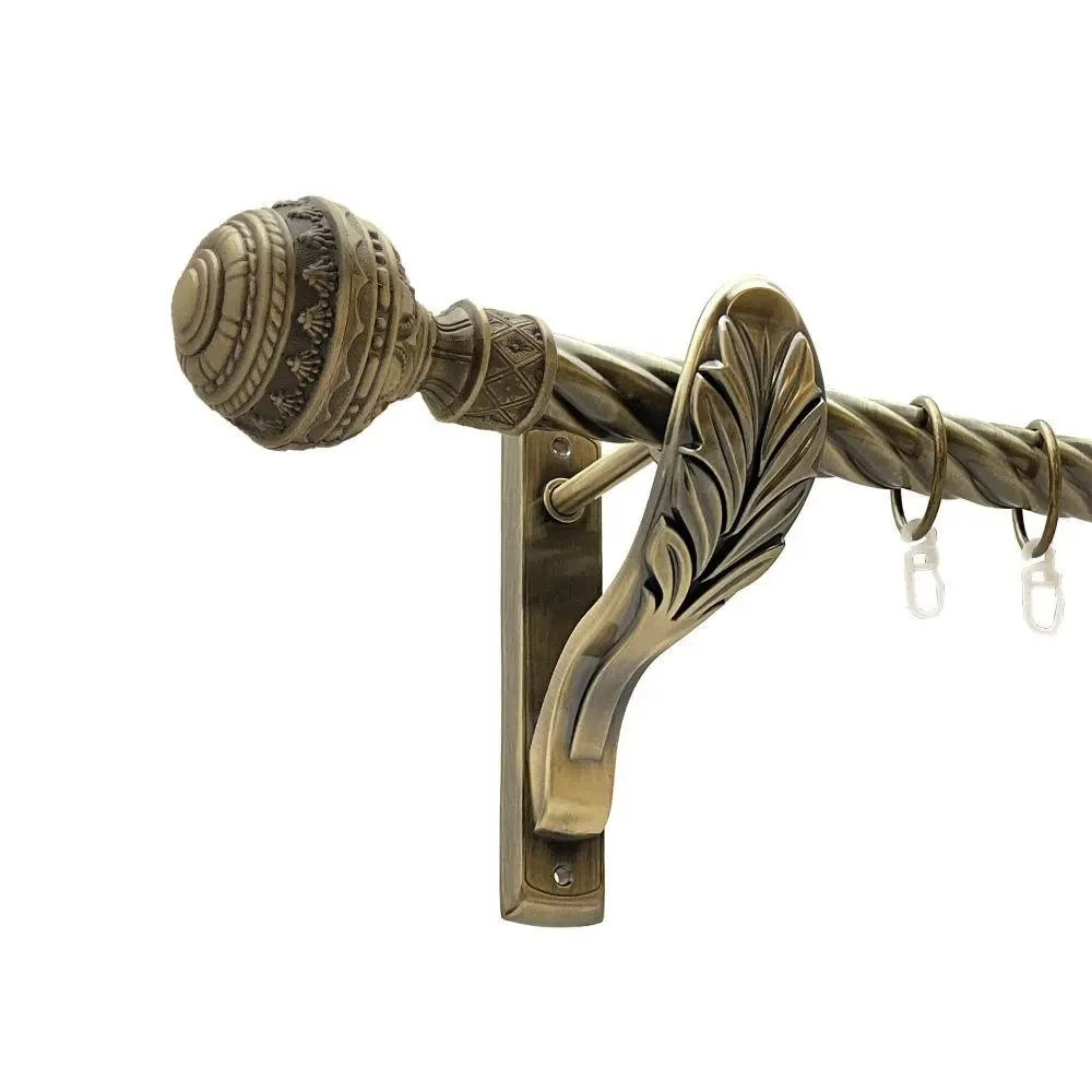 Карниз Orvit Арабеска металевий однорядний ретро скручена труба кільце металеве Антик 25 мм 160 см Львов - изображение 1