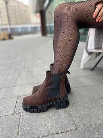 Edan Instruments Жіночі черевики EDAN шоколадні замша натуральна зима висота 13 см (5661) 38 Коломия