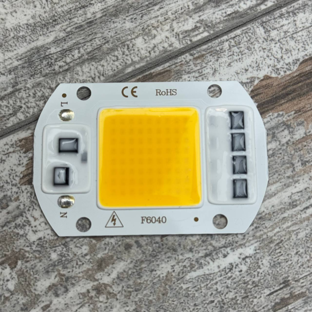 Светодиодная матрица COB LED 50 Вт 4500 лм 220 В с драйвером теплая белая Киев - изображение 2