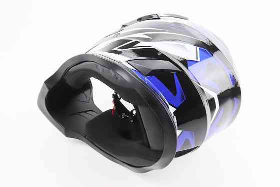 Шолом кросовий/ендуро/АТV BLD-819-7 L (59-60см), ЧОРНО-СИНІЙ Киев