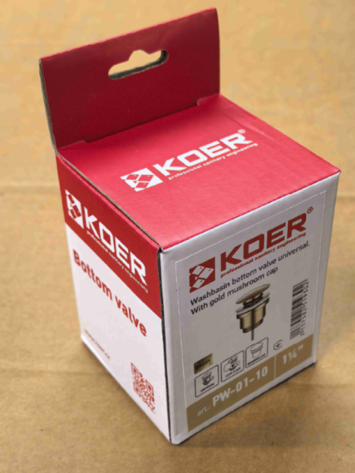 Донний клапан Koer PW-01-10 для умивальника  1 1/4''    ( KR5193 ) 21474 Харьков - изображение 8