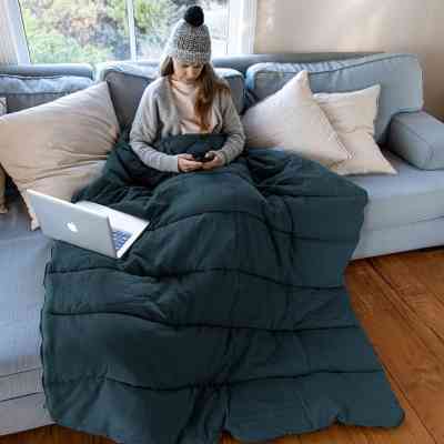 Спальний мішок Naturehike F150 NH22MSD05, правий, темно-блакитний (6927595797761-R) Вінниця