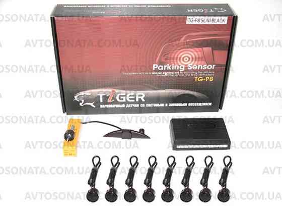 Парктроник TIGER TG-P8LED 8дат SLIM Black/black (компл.) Винница