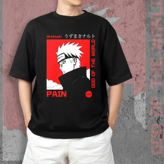 Футболка для подростка мальчика с принтом Наруто Пейн Размер 160 Anime10023 Днепр