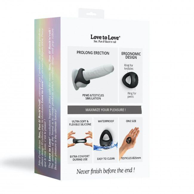 Эрекционное кольцо двойное Love To Love FLUX RING - BLACK ONYX Sex Aura Киев - изображение 8