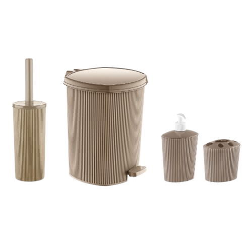 Набір для ванної кімнати 4в1 (відро, йорш, дозатор, стакан) лате Line ELIF Житомир