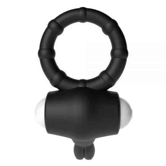 Эрекционное виброкольцо Power Clit Cockring, Black Sex Aura Киев