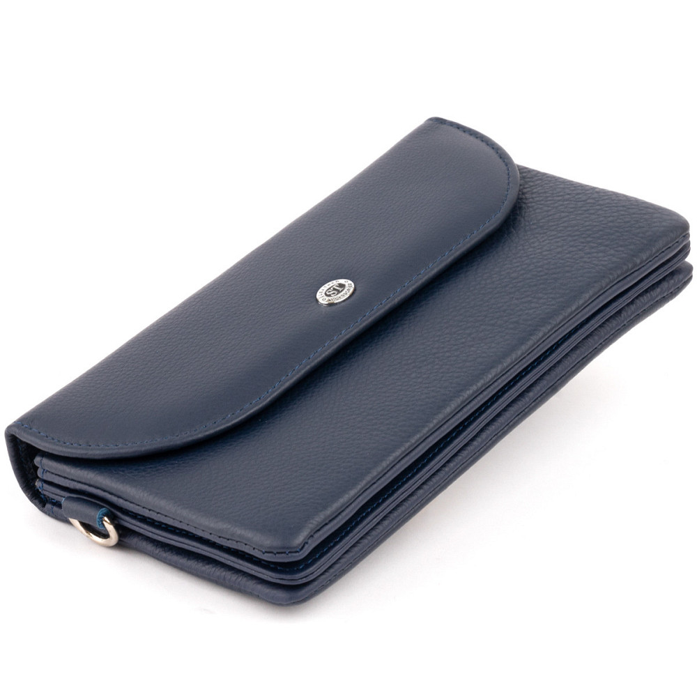 Клатч зі шкіри жіночий ST Leather 19317 Темно-синій Київ - фото 1