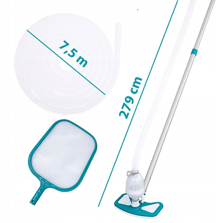 Набір для чищення дна басейну і верхнього шару води пилосос + сачок Bestway (58234) Нововолинськ - фото 7