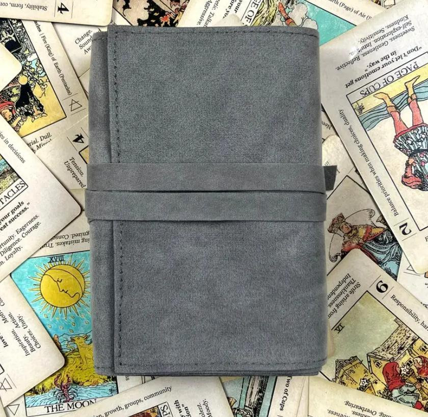 Бархатная сумка для хранения карт Таро, серая 40*13 см., сумка для магических инструментов. Киев - изображение 1