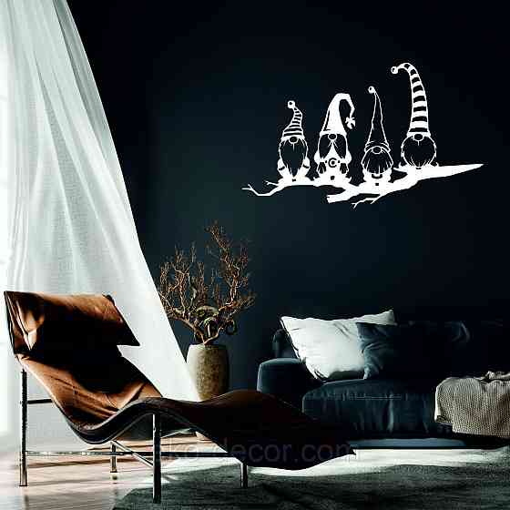 Декоративне настінне Панно «Гноміки», Декор на стіну 90*54 см, Білий Київ