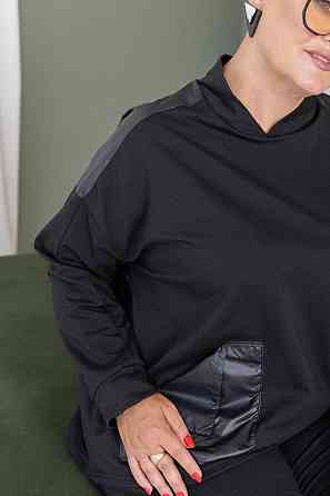 Стильний жіночий костюм вільного крою двонитка + латащовка. 60/64 Одеса