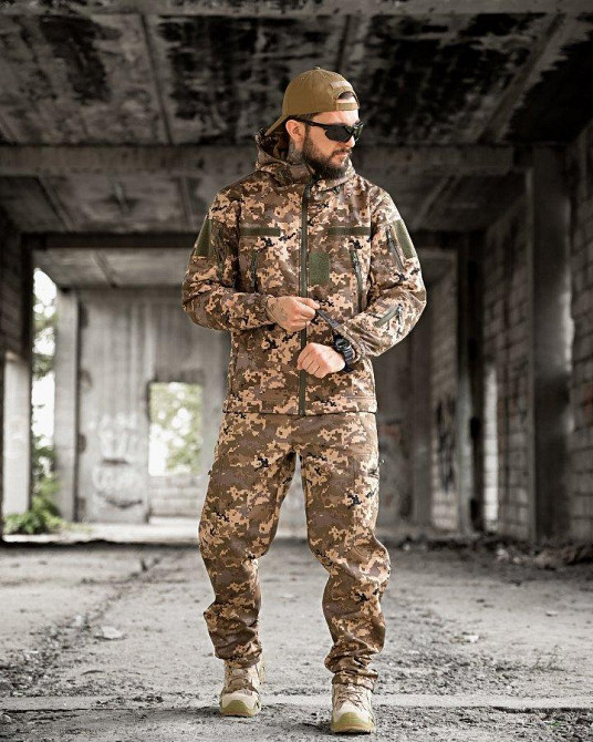Тактический костюм софтшел  пиксель aura ВТ0478 Одесса - изображение 1