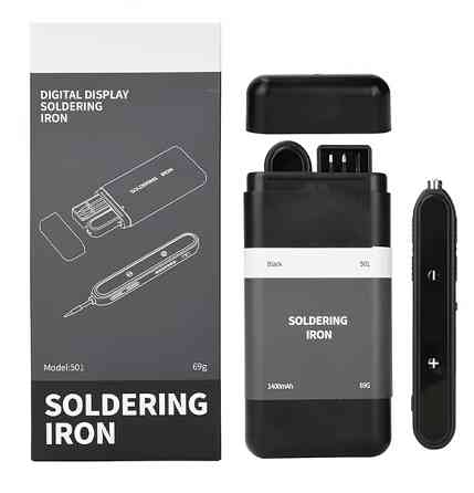 Паяльник акумуляторний M501 USB IRON 15 W 1400mA + 3 жала Чорний Вінниця