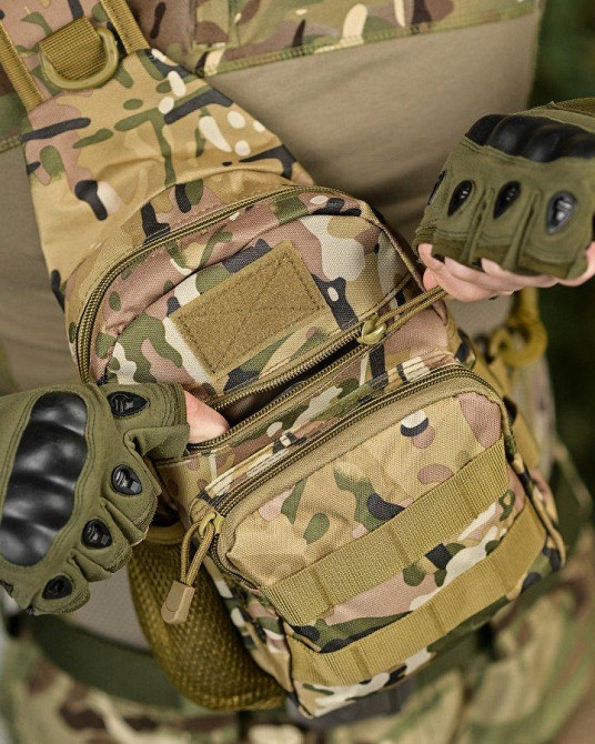 Тактична нагрудна сумка-сліг PRACTIC мультикам ДЛ6245 Одеса - фото 5