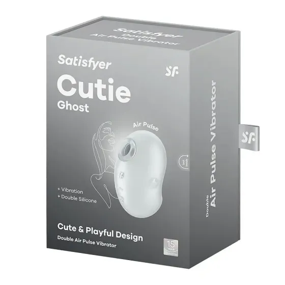 Вакуумний кліторальний стимулятор із вібрацією Satisfyer Cutie Ghost White Львів