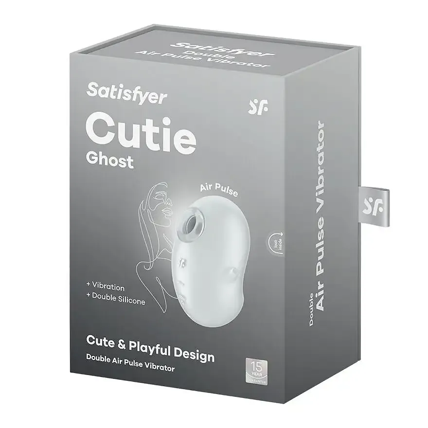 Вакуумний кліторальний стимулятор із вібрацією Satisfyer Cutie Ghost White Львів - фото 5