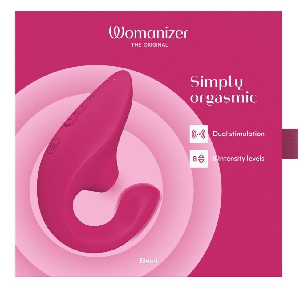 Вагінально-кліторальний стимулятор Womanizer Blend Vibrant Pink, вібрація + вакуум, 2 мотори Sex Aura Київ - фото 7