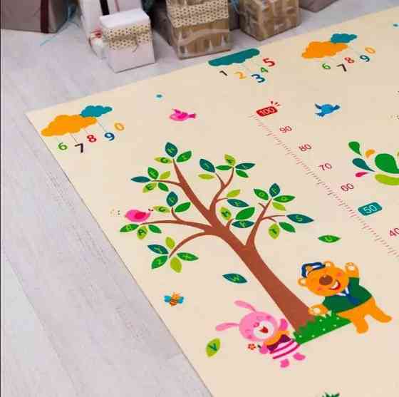 Дитячий ігровий двосторонній килимок Слонік та Звірі 200х180х0.8см Київ