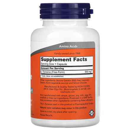 L-тирозин NOW L-TYROSINE 500MG 120 vcaps Луцк