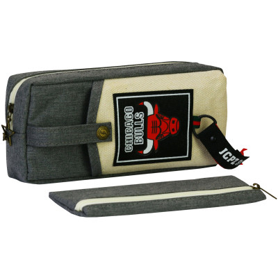 Пенал Cool For School 2 отделения Chicaco Buliis серый (J-2390-1-grey) Винница - изображение 2