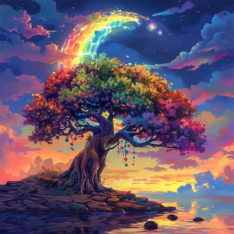 Алмазна мозаїка "Дерево мрій" BH021 неповна викладка 25х25 см Вінниця - фото 2