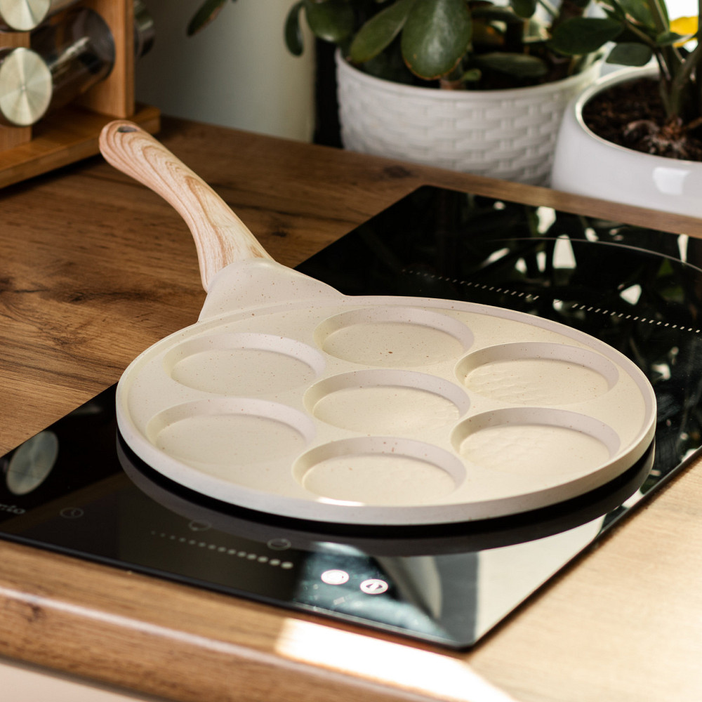 Yiwu Сковорода з антипригарним покриттям 26 см для млинців, яєць та оладок 7-сегментна кругла б Коломыя - изображение 5