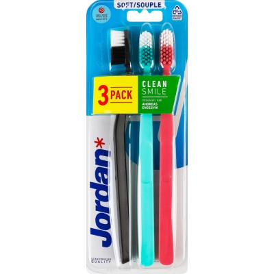Зубна щітка Jordan Clean Smile М'яка 3 шт. (7046110070192) Вінниця - фото 1