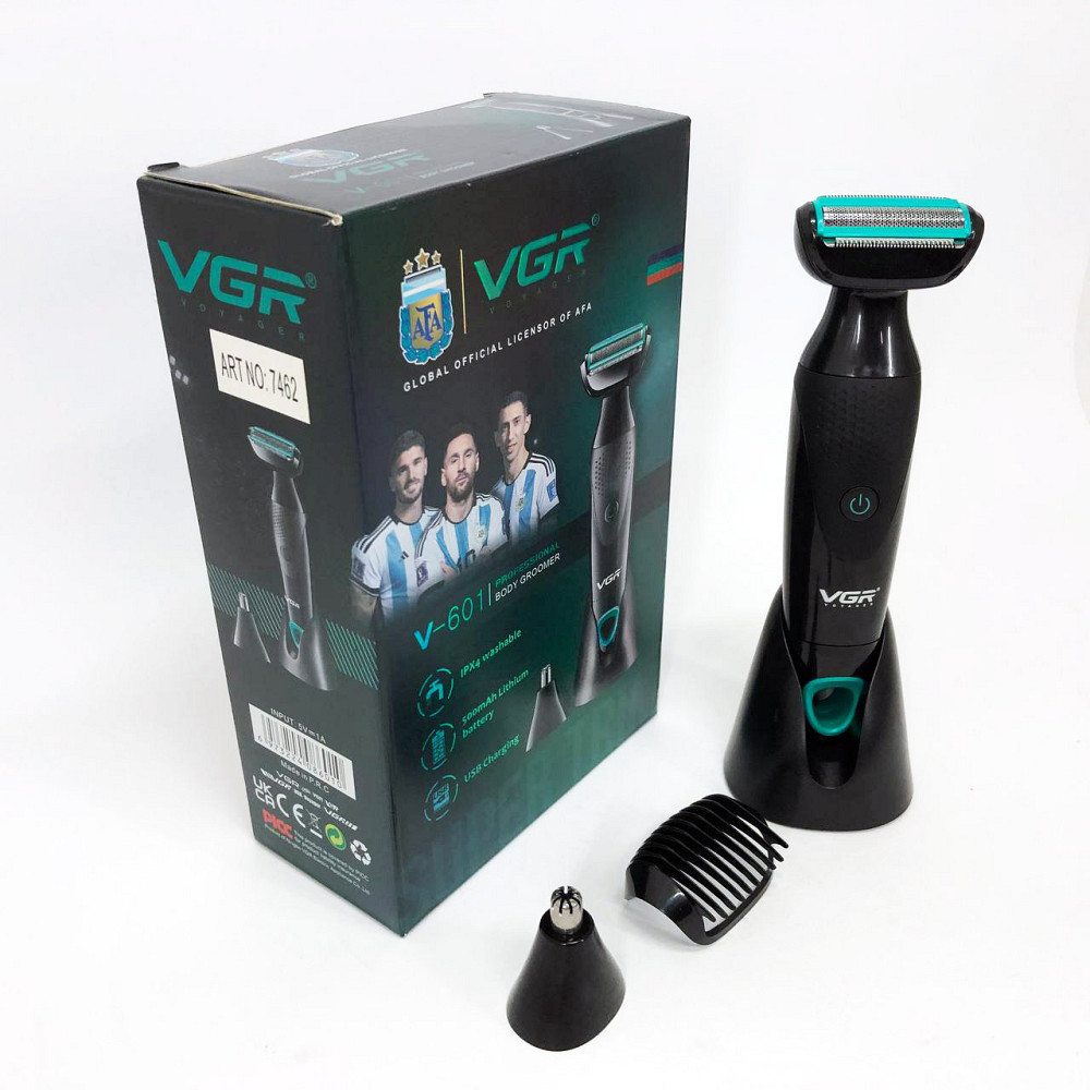 Тример для стриження бороди акумуляторно-мережевий VGR V-601, Професійна чоловіча електробритва TN-43 Львів - фото 5