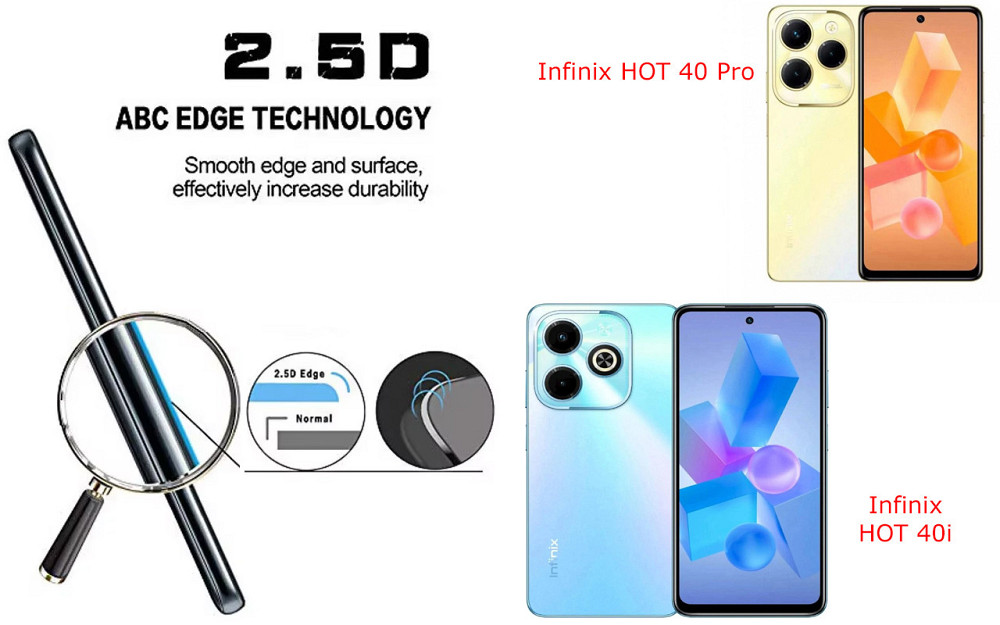 Защитное стекло ArmorGlass для Infinix HOT 40 Pro, HOT 40i – устойчивое к царапинам и ударам Киев - изображение 2